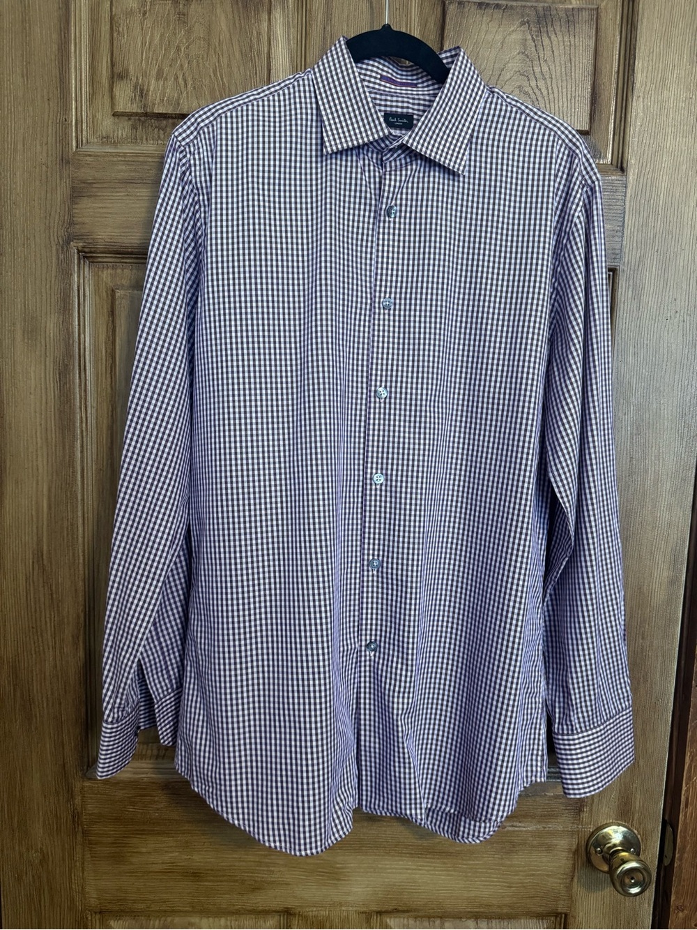 Paul Smith Purple and White Gingham Dress Shirt
